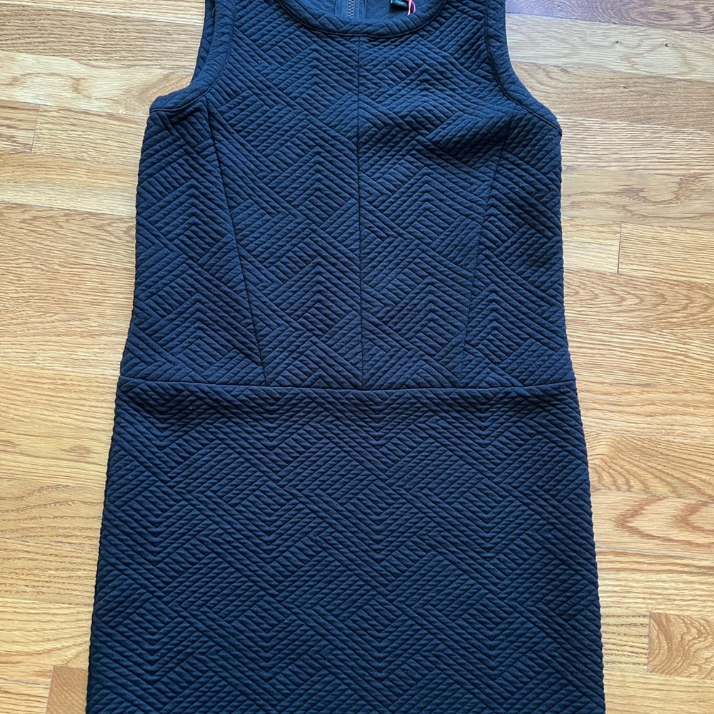Cynthia Rowley Textured Black Midi Dress